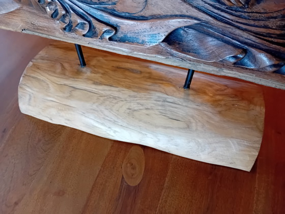 Panneau de Bois Brut Sculpté – Bouddha en Parinirvana – Objets déco, Wood (photo 6 of 7)
