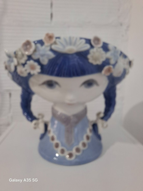 Lladro Cabeza De Primavera – Vazen, Ceramic (photo 2 of 5)