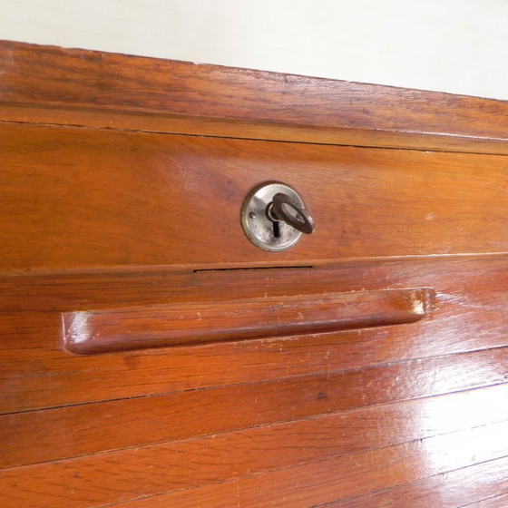 Image 1 of Eichenschrank mit Rollläden und 3 Rollläden, 180 cm hoch, 1950er Jahre