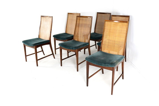 Image 1 of Ensemble de 6 chaises de salle à manger vintage 'Medebach'.