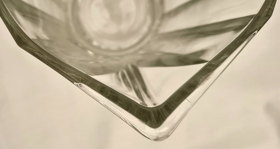Jarra de cristal Bormioli Rocco - Italia - cristal prensado, corte biselado, forma Art Déco, mediados de (photo 5 of 8)