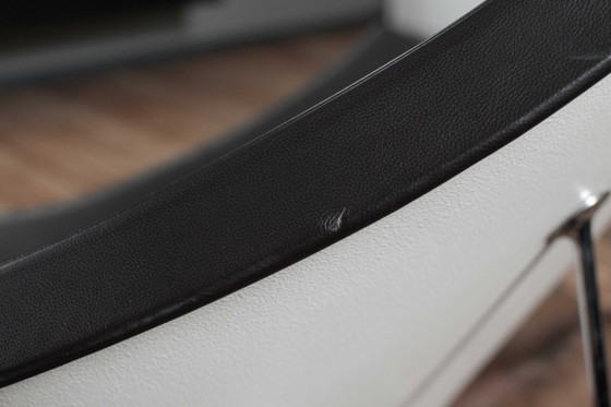 Image 1 of 2x Vitra Coconut Chairs – Leder Premium Nero – Design George Nelson