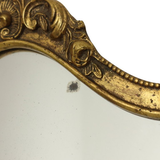 Kleine Franse Kuifspiegel Bladgoud Verguld Barok Stijl – Glass (photo 12 of 26)