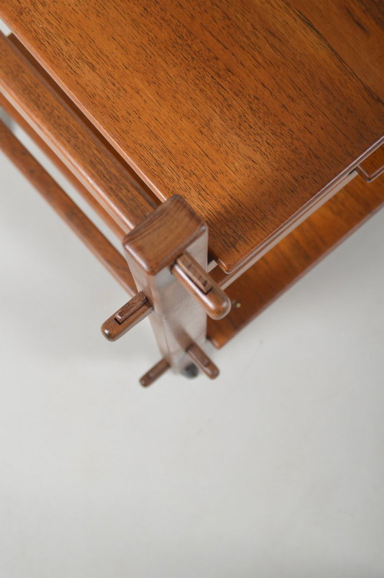 Image 1 of Brutalistischer Servierwagen mit austauschbaren Tabletts, 1970er Jahre