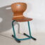 Sedia da scuola vintage blu turchese (c.1950) – Sedie da camera, Iron, Industrieel (photo 10 of 10)