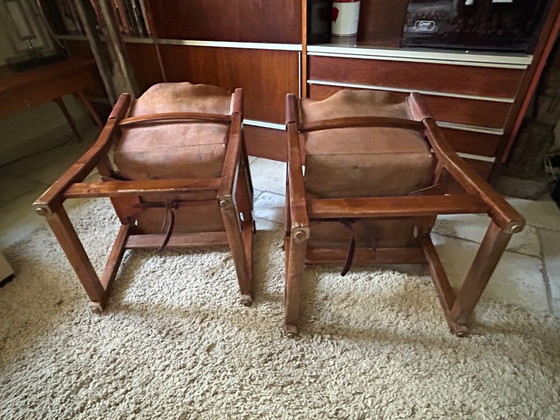 Pair of Paco Muños armchairs, Darro edition, Razzia model, 1959 – Leather (photo 10 of 11)