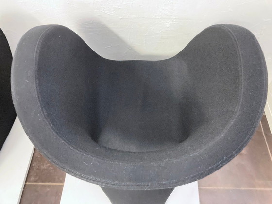 Image 1 of 2 Victoria & Albert armchairs in black, designed by Ron Arad for Moroso