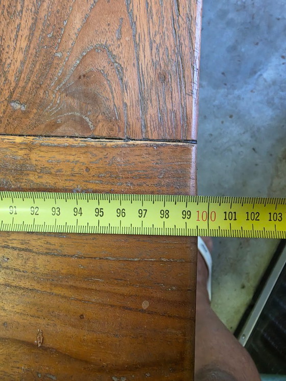 Robust Industrial Dining Table XL with Machine Legs – Cast Iron, Wood (photo 5 of 6)