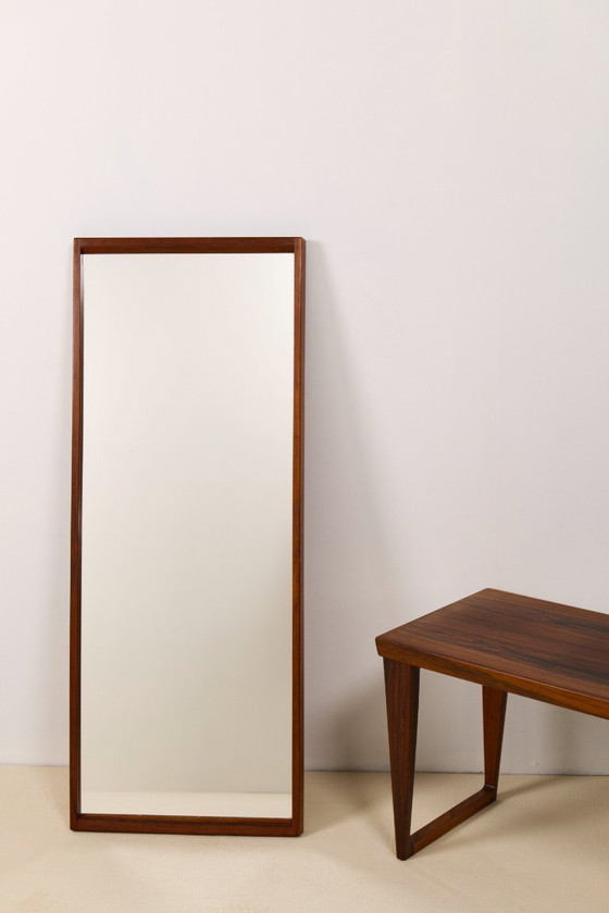 Image 1 of Set di panca da corridoio e specchio in palissandro di Kai Kristiansen, Aksel Kjersgaard, 1960