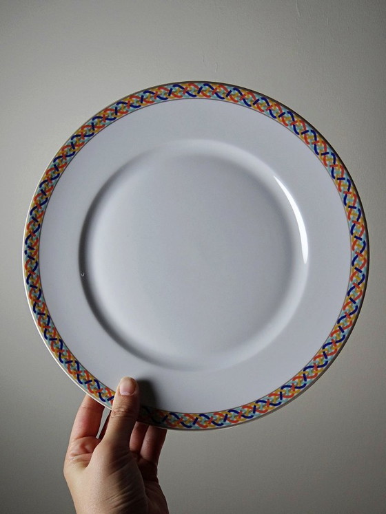 Image 1 of Set of 6 vintage Limoges porcelain dinner plates by CH. Field Haviland