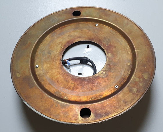 Image 1 of Große Art-Deco-Deckenleuchte aus Opalglas (33 cm).