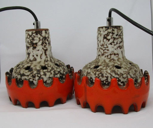 2x Herda ceramic lava lamp