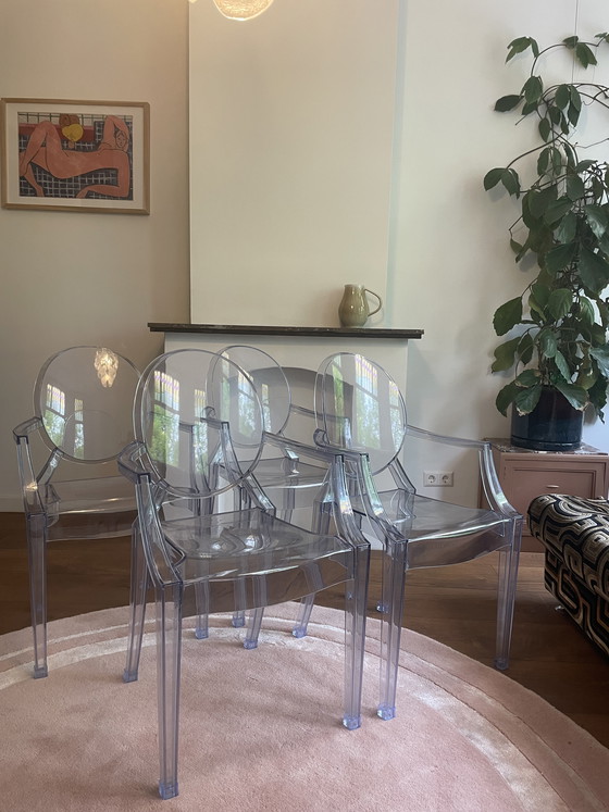 Image 1 of 4 sedie Louis Ghost, vetro Philippe di Kartell