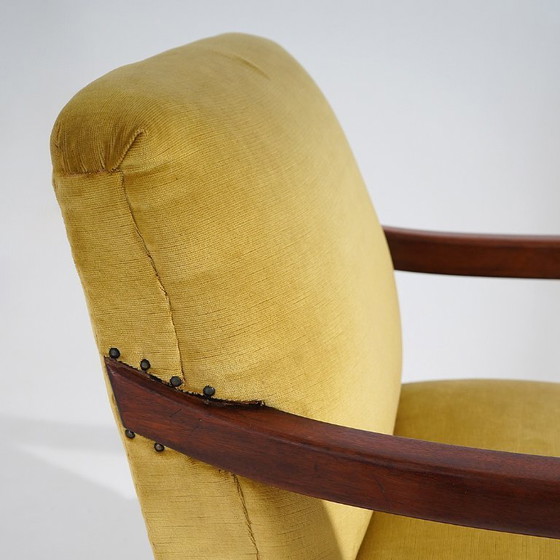 Image 1 of Par de sillones de terciopelo, década de 1950.