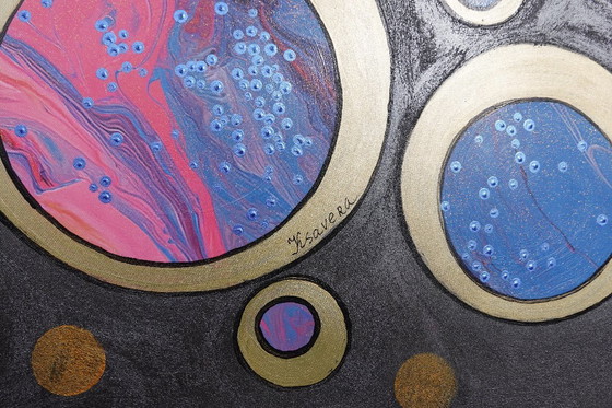 Image 1 of Cubismo A1415 - Cuadro abstracto XXL de Ksavera