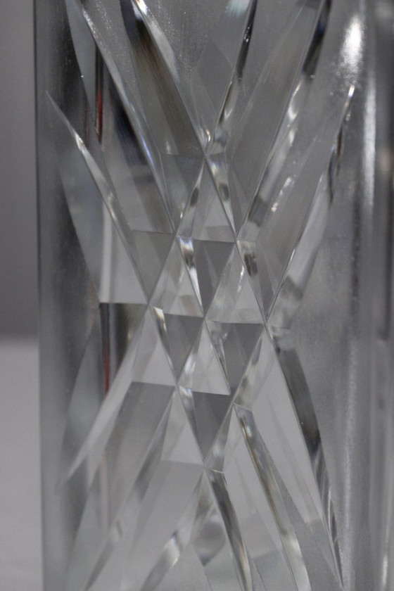 Image 1 of Claus Josef Riedel - Jarrón antiguo de cristal tallado y esmerilado, Austria, década de 1960