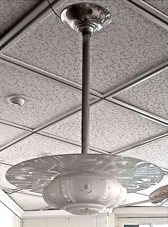 Image 1 of Art-Deco-Pendelleuchte, 45 cm Durchmesser