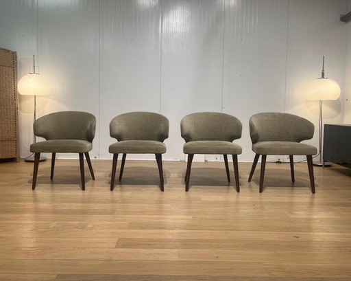 MINT CONDITION Minotti Dining Chairs Beige/Taupe Set 4