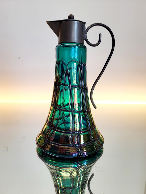 Image 1 of Art nouveau karaf, pitcher, König & Habel Ignaz, Oostenrijk, 1880-1890