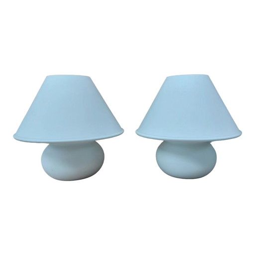 2 x Glashütte Limburg mushroom tafellamp 