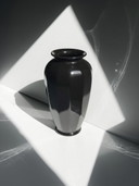Vintage Ceramic Vase Art Deco Neo Revival Black Flower Vase 80s 80s 1980 Miami