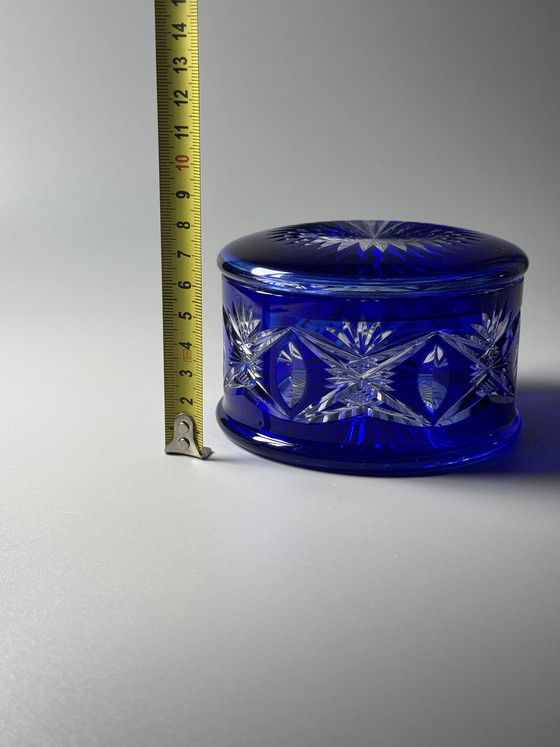 Image 1 of Bonbonnière Val Saint Lambert, modèle 3247/17 par Hubert Fouarge, Belgique, début des années 1900