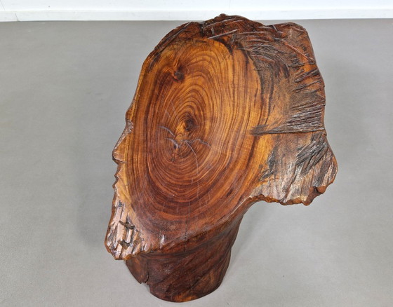 Image 1 of Sculpture Woman's Face | Carved Wood | 1970s