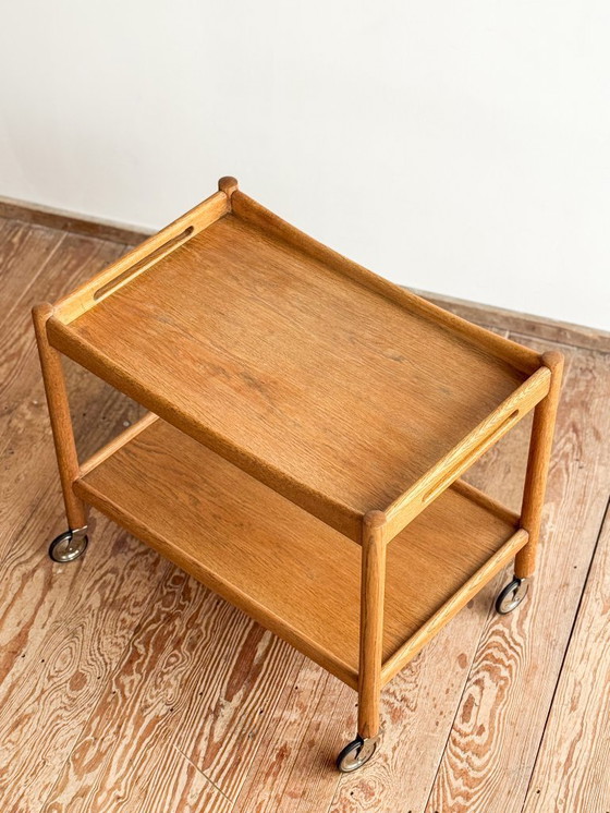 Image 1 of Scandinavian Oak Bar Trolley by Hans Wegner for Andreas Tuck, Mid Century