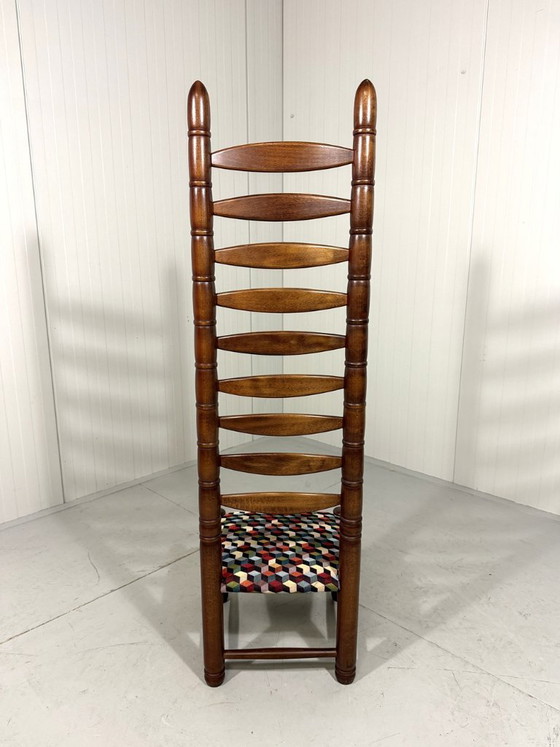 Image 1 of Sedia a scala con schienale alto anni '70