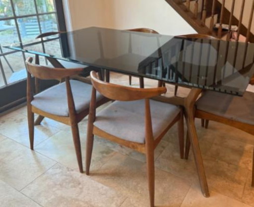 Dining Table Chairs: 6 piece