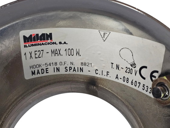 Image 1 of Mailand Iluminacion – Chinesischer Hut – Metall – Glas – Spanien – 3. Viertel des 20. Jahrhunderts