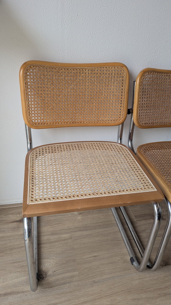 Image 1 of Set aus 3 Marcel Breuer Rattanstühlen B32
