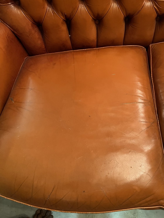 Image 1 of Chesterfield barok leder cognac 