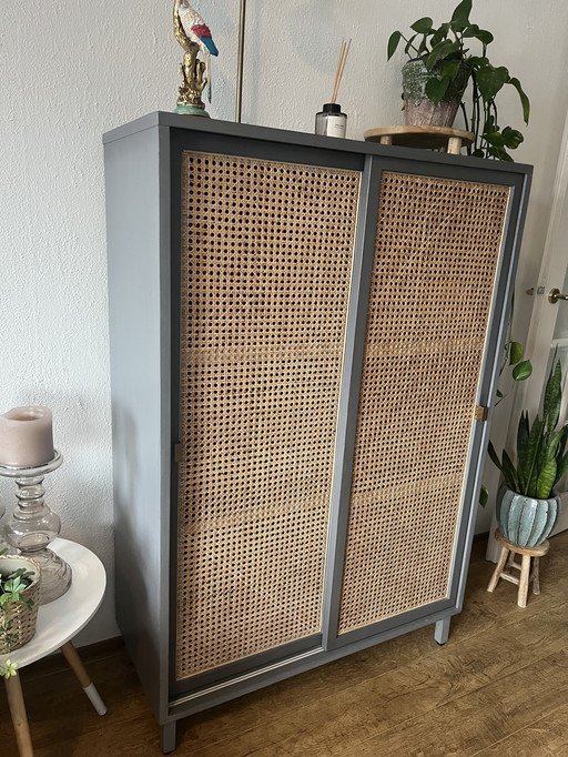 Hk Living- Webbing Armoire à portes coulissantes Gris