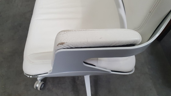 Image 1 of Interstuhl Silver 162S Bürostuhl, weißes Leder, James Bond