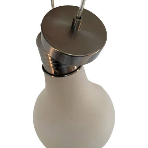 Lampe à ampoule XL / surdimensionnée - verre dépoli - y compris plafonnier et câblage