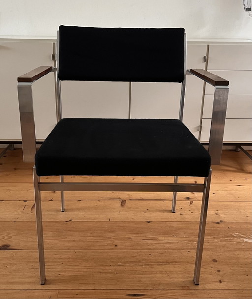 Pastoe (Dining Table) Chair by Cees Braakman (1960s) – eetkamerstoelen, Metal, Textile (photo 2 of 6)