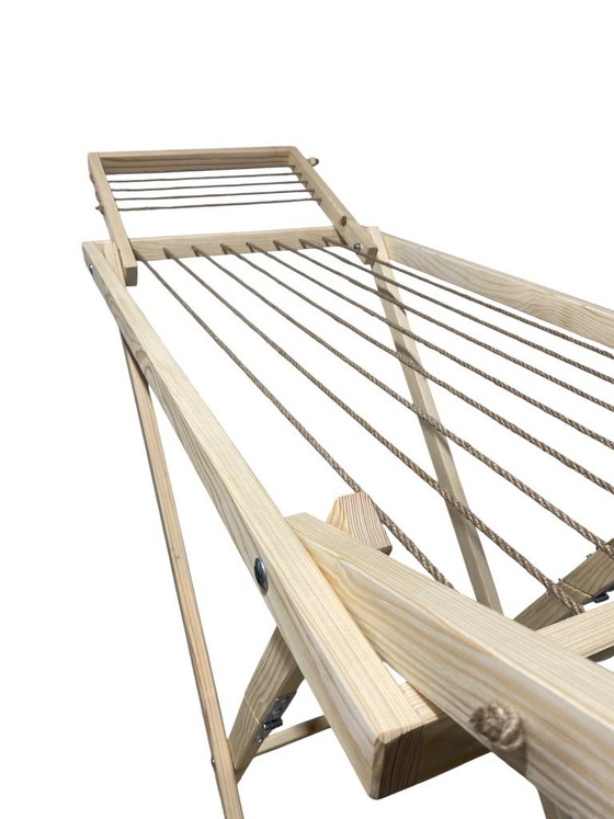 Image 1 of Wooden Clothes Airer, Laundry Drying Rack - Rustic Furniture, Foldable Horse