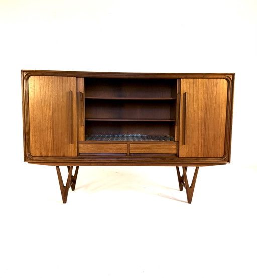 Vintage teak highboard, Kurt Østervig '60