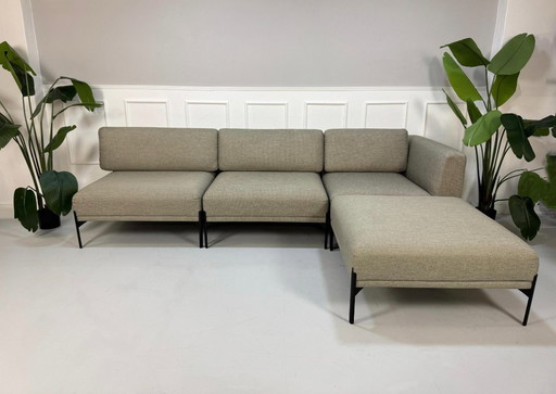 Bolia Caisa Sofa Gray Fabric Couch Modular Gray Black + Stool