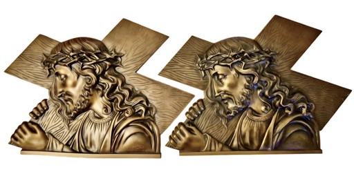 Placa de bronce de Jesús