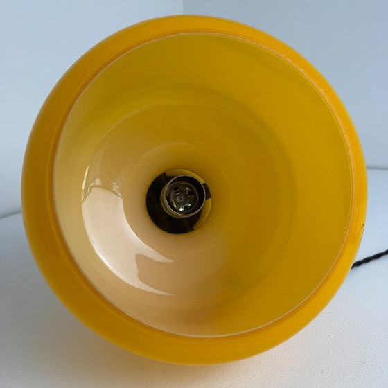 Image 1 of Vintage 1970s Orange Opaline Pendant Light