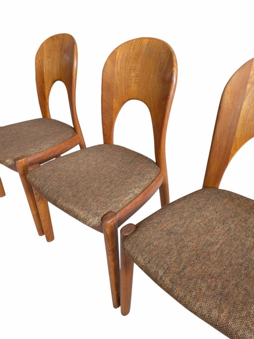 Vintage set of 4 Danish dining chairs, Niels Koefoed