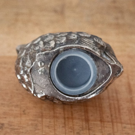 David Hollander & Sons Silberfarbener Salz- und Pfefferstreuer in Form einer Wachtel – Tischdekoration, Metal (photo 3 of 10)