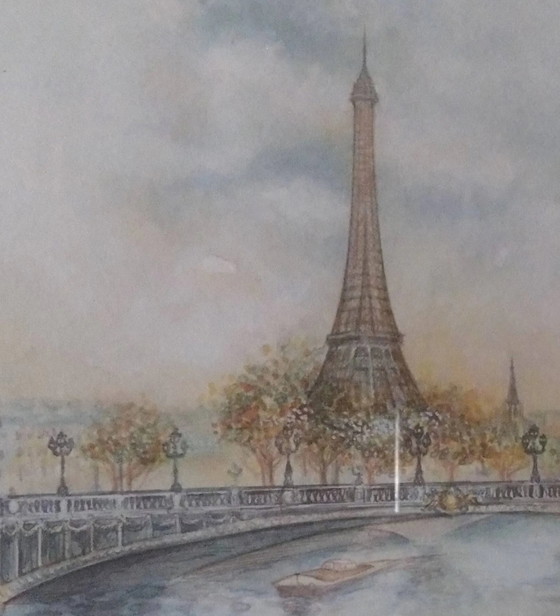 Paris watercolor print "Bernadette Voz" – Wall decoration, Paper, Glass (photo 11 of 17)