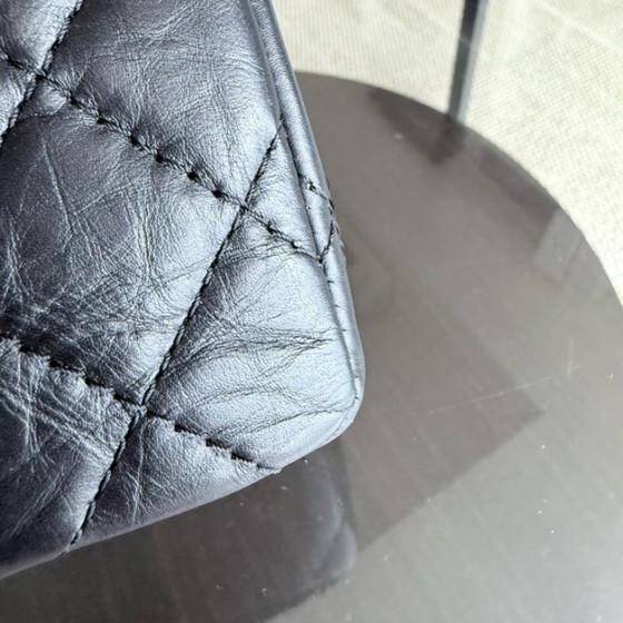 Image 1 of Chanel 2.55 Reissue 226 - Quilted Aged Calfskin Black Ruthenium Silver Hardware