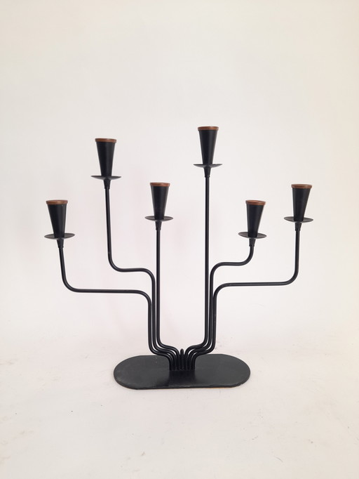 Lampadario a 6 bracci di Gunnar Ander per Ystad