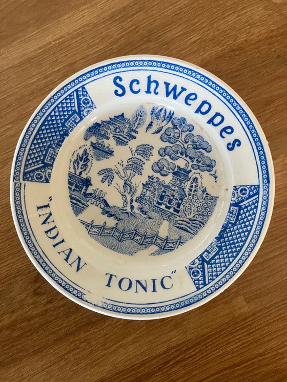 Image 1 of Vintage Luneville schweppes indian tonic bordjes