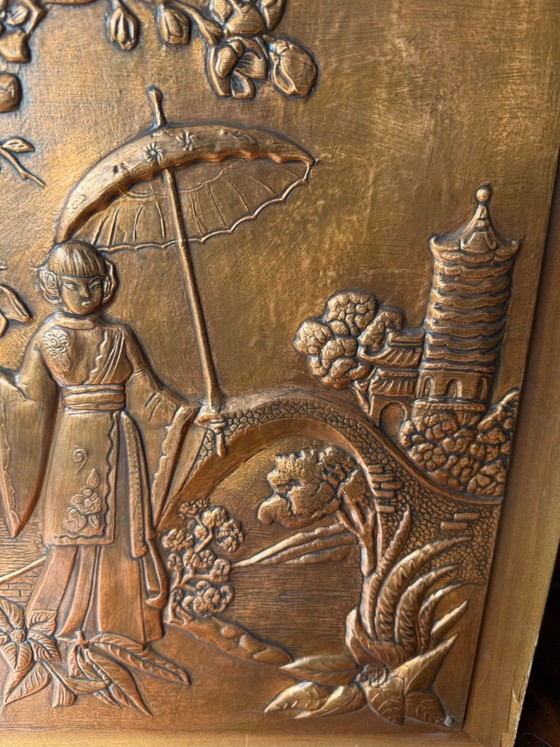 Wandkunst aus Kupfer im japanischen Stil – Arte, Wanddekoration, Wood, Copper (photo 4 of 11)