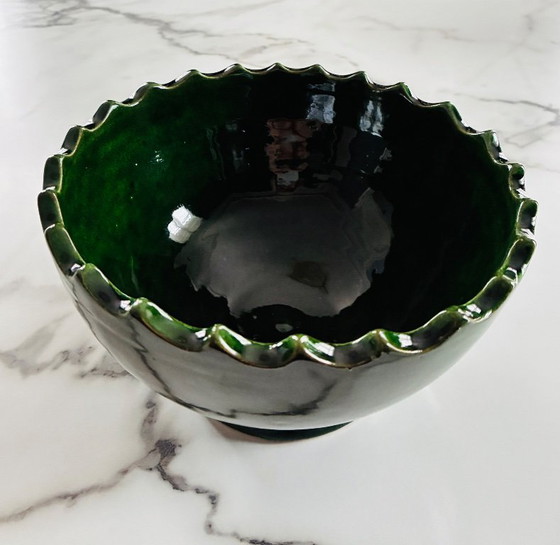 Image 1 of Große marokkanische Tamegroute-Salatschüssel